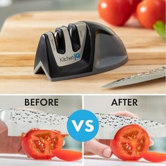2 Stages Knife Sharpener PROFESSIONAL CHEF GRADE SYSTEM Tool Ceramic Tungsten