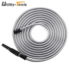 100ft 304 Stainless Steel Garden Hose Metal Heavy Duty Water Hoses Yard
