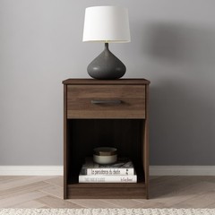 Mainstays Ardent Nightstand with 1 Drawer, Black