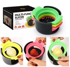 3-in-1 Egg Slicer Cutter & Strawberry Divider – Boiled Egg Slicing Tool