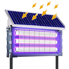 Solar Bug Zapper Outdoor Mosquito Zapper 4500V Waterproof Rechargeable Fly Trap