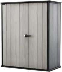 Keter Premier Tall Resin Storage Shed 4.6×5.6 ft Weatherproof 62 cu ft Garden