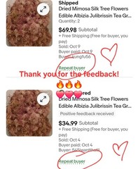 Dried Silk Mimosa Tree Fragarant Pink Flowers Tea Tincture Albizia Julibrissin