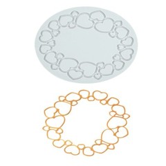 Love Silicone Lace Mold 5.40×0.12″ Heart Pattern Mat Fondant Cake Decorating