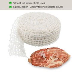 TSM® 50 Ft Elastic Meat Netting Roll Polly-Cotton Twine Butchers Net Size 8-32