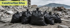 Heavy Duty Trash Bags 33 Gallon 30 Count, 1.0 Mil, Strong Black Garbage Bags,