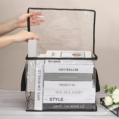 12.6×9.5×9.8in Clear Storage Bags, Plastic Storage Bags with Zipper,M, White