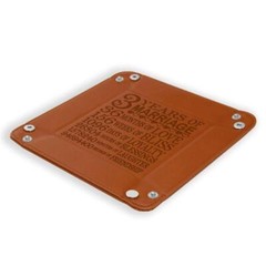 3 Years Of Marriage Engraved Leather Catchall Valet Tray Our 3rd Wedding Anniver