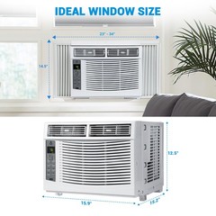 6000 BTU Window Air Conditioner AC Unit App & Remote Control 350 Sq Ft 115V 60Hz