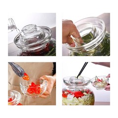 Haeljard 1.5L Glass Jar with Lid Fermentation Jar, Traditional Fermenting Kit…