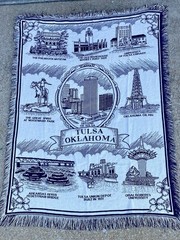 Tulsa Oklahoma Woven Cotton Blanket Throw ORAL ROBERTS PHILBROOK UNIVERSITY