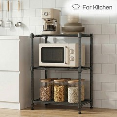 M MZG ,Storage Shelving 3-Shelf Wire Shelving Unit Metal Wire Shelves Storage