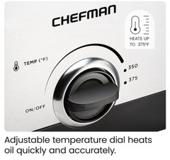 freidora compacta de 1.5L con ventana y control de temperatura