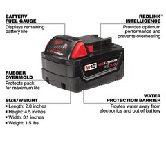 Milwaukee 48-11-1828 M18 REDLITHIUM XC 3.0 Extended Capacity Battery
