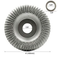 Wood Carving Disc Grinder Shaping Disc 7/8 Inch Bore Wood Tungsten Carbide Grind