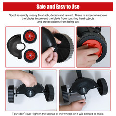 20000mAh Electric Cordless Grass String Trimmer Lawn Edger Weed Wacker Cutter