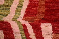Abstract Moroccan Area Rug 5×8 Hand-knotted Wool Oriental Carpet for Any Room