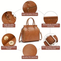Women’s Multifunctional Leather Shoulder Bag Handbag