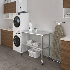 Stainless Steel Work Table With Wheels ()