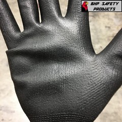 LIBERTY P-GRIP WORK GLOVES BLACK PU POLYURETHANE COATED PALM SP4638BK (12 PAIR)
