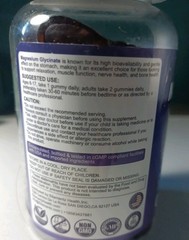 Magnesium Glycinate Gummies 500mg/250mg for Adults Kids Teens 60 Sgr Free