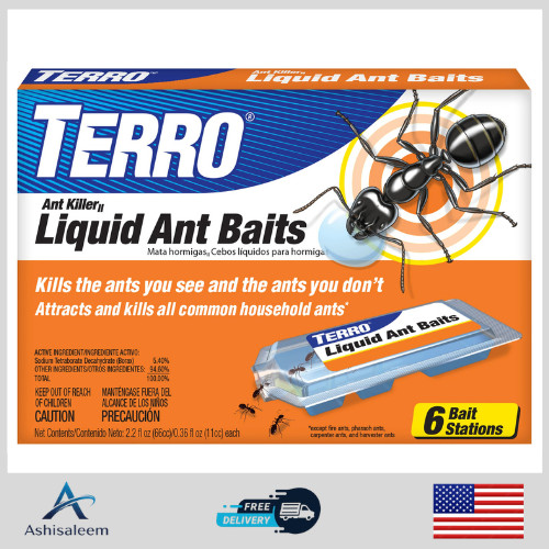 TERRO T300 Indoor Liquid Ant Baits 6 Count Bait Stations Ant Control