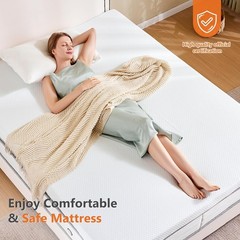 Memory Foam Mattress Topper Full with Removable Soft Cover Cooling Toppers Pad