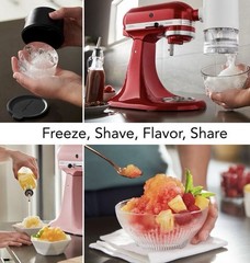 Kitchenaid Shaved Ice Attachment with 8 Molds & Stainless Steel Blade