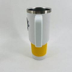 NHL Pittsburgh Penguins 40oz Insulated Travel Mug Tumbler w/ Handle White Yellow