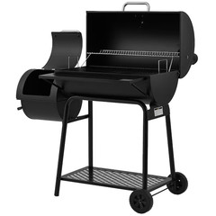 Royal Gourmet Offset Smoker 27.44-in W Black Barrel Charcoal Grill