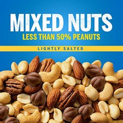 Planters Lightly Salted Mixed Nuts 15 Ounce Kosher Snack Less Than 50 Peanuts