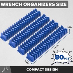 Blue Wrench Holder Rack – 80PCS Tool Drawer Storage