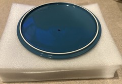 Servppetit Stackable Stoneware Grill Pan With Lid Blue 10 Inch New Free Shippin