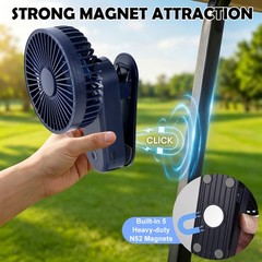 Rechargeable Magnetic Golf Cart Clip-On Fan Portable 3-Speed Mini Cooling Fans