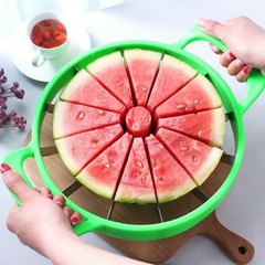 Stainless Steel Watermelon Slicer Easy Grip Manual Fruit Cutter