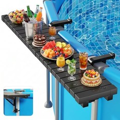 Pool Bar for Above Ground Pool, 49.4″x9.6″ Heavy Duty Swim Up 49.4IN x9.6IN