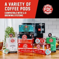 Fire Department Coffee, Vanilla Bean Bourbon Infused, Premium K-Cup Coffee Pods