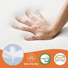 Tri-Fold Memory Foam Mattress Portable Foldable Mattress Topper w/Washable Cover