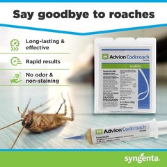 GENUINE Advion Roach Killer | 4 PACK | Cockroach Gel Bait Tubes + Plunger & Tips