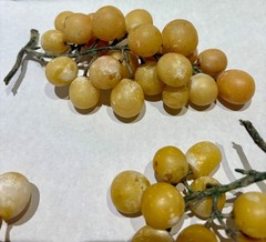 VINTAGE ALABASTER Stone Yellow Grapes clusters lot as shown