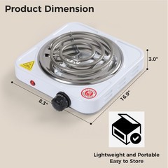 Portable Electric Countertop Single Or Double Burner Stove Hot Plate 1000W/2000W