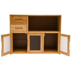 Home Wood Storage Cabinet Kitchen Storage Cabinet Floor Mount Pantry Cabinet