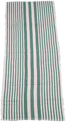 3 Piece – Hotel & Spa Pool Beach Towels 100% Ring Spun Cotton Jade/White Striped
