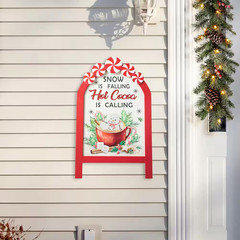 24.25 In. H Christmas Wooden Peppermint Easel Porch Decor