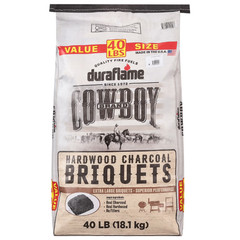 2 BAG Cowboy Hardwood Charcoal Briquets, 40 LB BAG