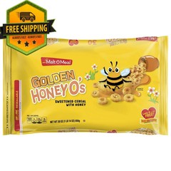 Malt-O-Meal Golden Honey O’s Cereal, 30 oz – Crunchy Breakfast Cereal