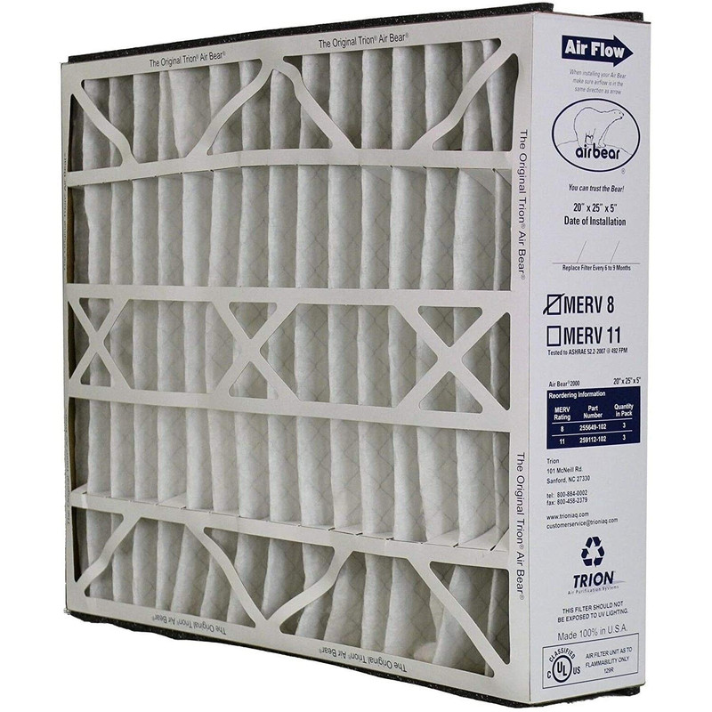 Trion 255649-102 Air Bear 20 X 25 X 5 Inch Merv 8 High Performance Air Purifier
