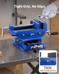VEVOR Cross Slide Drill Press Vise 4 Inch 2 Way X-Y Axis Bench Vise Cast Iron