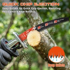 15 in Reciprocating Saw Blades 6TPI Arc Edge Wood Pruning Japanese Teeth 6Pack