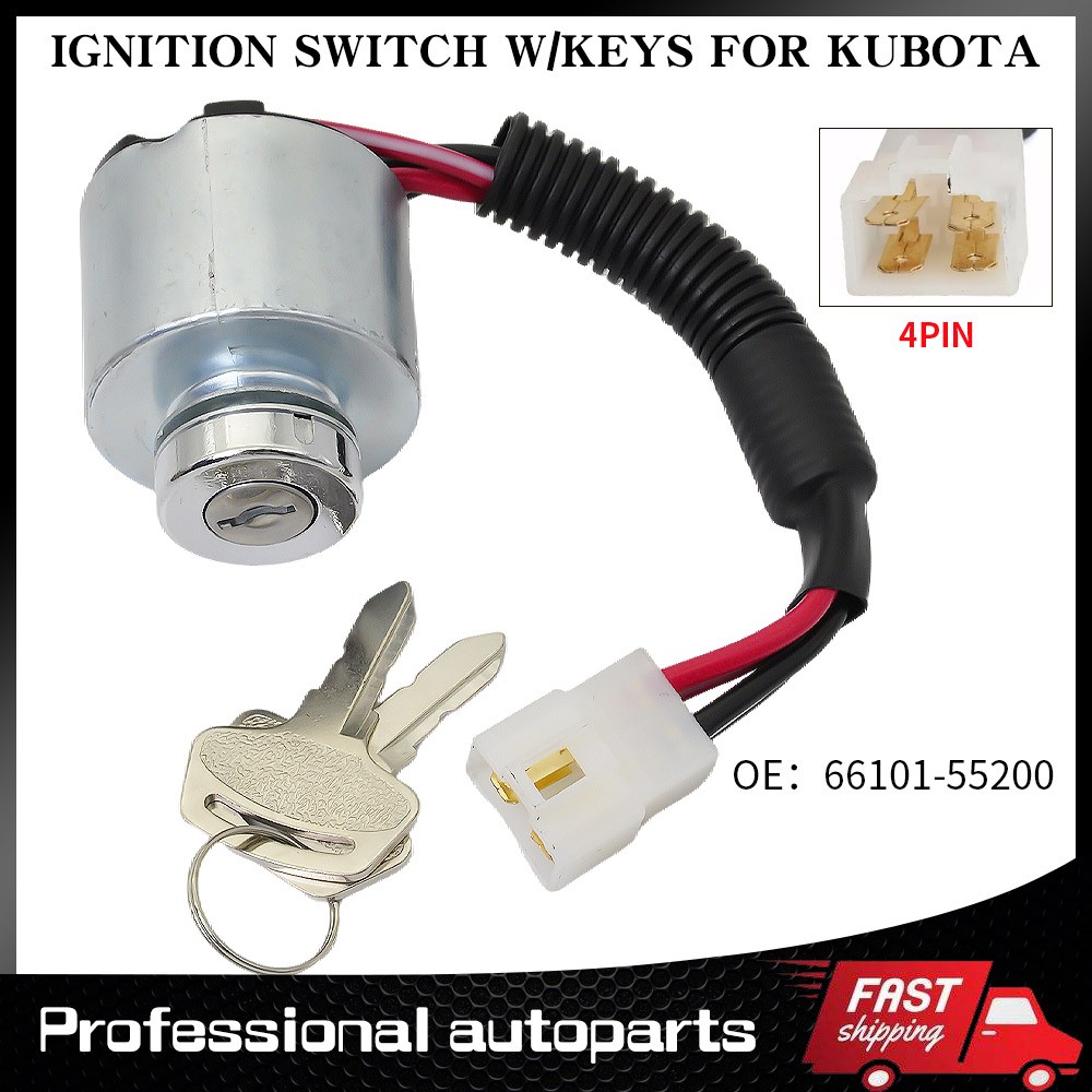 Ignition Switch 66101-55200 for Kubota BX23 BX22 BX2230 BX2200 BX1500 BX1830